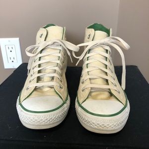 Fleece lined cream Converse High Tops